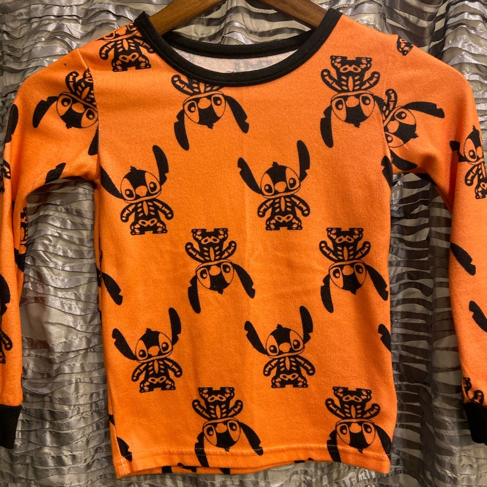 Disney Girls Lilo Stitch Halloween Mix Match 2 Piece Pajama Set Size 8 Pre-Owned